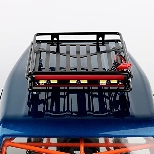 KYX Racing Metal Roof Rack 132x103mm w/LED Lamp Upgrades Parts Accessories for RC Crawler Car SCX10 II 90046 90047 SCX10 III Traxxas TRX4 TRX6 Redcat Gen8 Scout II