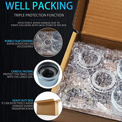 iBroPrat Trailer L44649 L44610 Bearing Kits for 1-1/16'' 2000-2200LB Axles | with 12192TB 1.25'' I.D Grease Seals, 1.98" Dust Covers and Rubber Plugs, Cotter Pins,Individually Packed