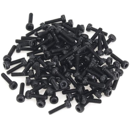 105 Pieces M2 x 8mm Socket Head Cap Screws, Thread Pitch 0.4mm, Sutemribor M2 Black Screws, 12.9 Grade Alloy Steel, Black Oxide Finish, Fully Threaded - size: M2 x 8mm, style: Socket Head