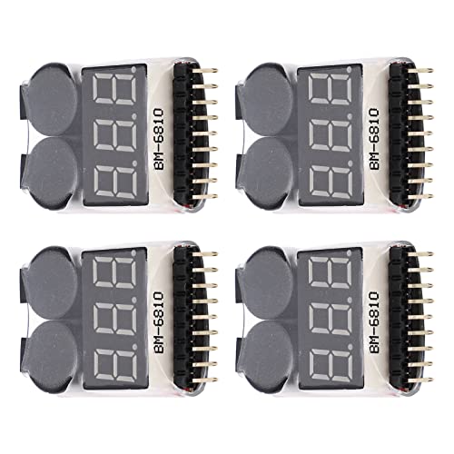 Alomejor Low Voltage Buzzer Alarm Battery Voltage Checker Real Time Viewing for RC Battery Maintenance