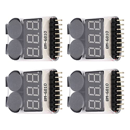 Alomejor Low Voltage Buzzer Alarm Battery Voltage Checker Real Time Viewing for RC Battery Maintenance