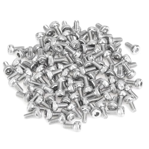 105 Pieces M2.5 x 4mm Socket Head Cap Screws, Thread Pitch 0.45mm, Sutemribor M2.5 Screws, 304 Stainless Steel, Fully Threaded, Silver - size: M2.5 x 4mm, style: Socket Head