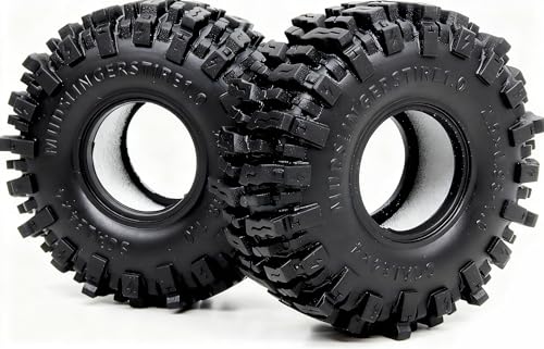 1.0 Tires 64 * 25mm 1.0 Mud Slingers Tires Super Soft Sticky 1.0 Crawler Tyre for RC 1/18 TRX4M 1/24 SCX24 FCX24 Upgrade - style: 1.0 Mud Slingers Tires 64mm