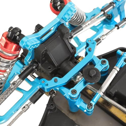 harayaa RC Car Steering Rod Adjustable Pull Rod Linkages Servo Linkage Rod Metal Front Rear Aluminum Alloy Upgrade Part for 1/10 RC Truck Accessories Suitable, Blue - color: Blue