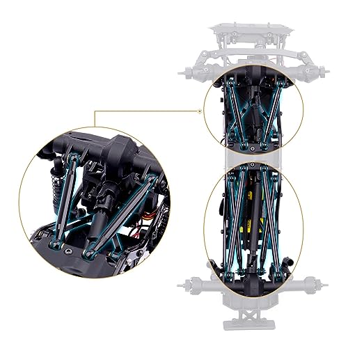 Hobbypark Aluminum Links Set for Axial SCX24 Deadbolt AXI90081 B17 Upgrades Chassis Links Suspension Linkage