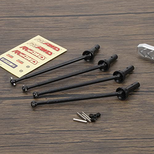 RCAWD Front Rear CVD Driveshaft 142mm #45 Steel for Arrma Mojave 6S BLX RTR EXB Roller Upgrade Parts (Black)