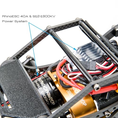 RhinoRC W1 Chassis,Crawler Frame Chassis Kit,with Titanium Alloy Link kit for 1/10 RC Crawler Car (W1 Kit) - color: W1 Kit