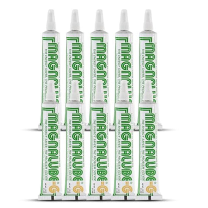 Magnalube-G All Purpose Grease – No Drips or Leaks – Waterproof High-Temp, Dielectric – PTFE Lubricant for Door Hinges, Tracks, 3D Printers, Marine, Reels, Bearings, Joints – 0.75oz Tube, 10-Pack - size: 10