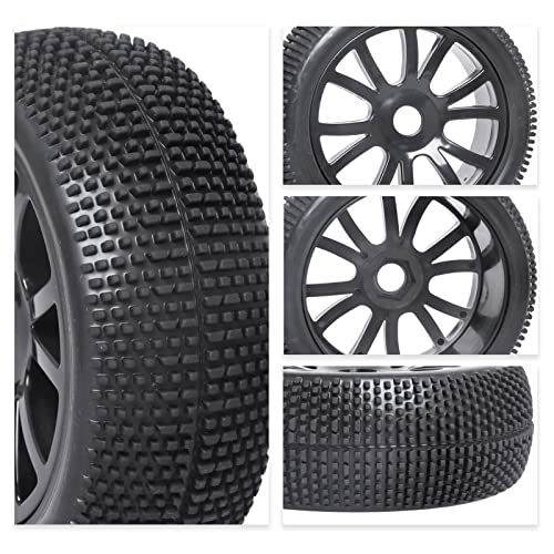 RC Buggy Wheels and Tires with 17mm Hex for 1/8 Arrma Typhon 6S BLX Losi 8IGHT HPI Racing Trophy Brushless RC Off Road Car, 4PCS