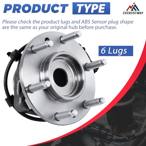 513188 Front Wheel Bearing Hub Assembly ABS 6 Lugs 1 Pack | Fits 2002-2009 GMC Envoy & Chevy Trailblazer, Automotive Replacement Front Wheel Hub Assembly - size: 513188/1PC