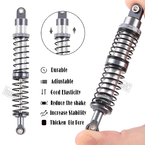 130mm RC Shocks Absorber Upgrades for 1/10 RC Hobby Cars,7075 Aluminum Full Metal Front Rear Shocks Absorber Damper,4PCS Titanium - size: 130 MM (5.12 in)