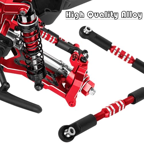 Upgrade Parts for 1/10 Granite/Senton 3S BLX Mega 550,Shocks&Gearbox&Arms&Caster Blocks hubs&25T Servo Saver&Steering Bellcranks&CVD&Support&Transmission&Center Driveshafts&Links,Red - color: Red(for 1/10 arrma)