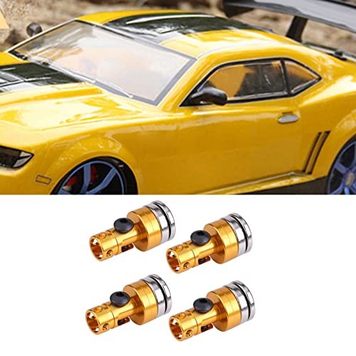 Joyzan RC Magnetic Body Post, Body Shell Mount Column Strong Clips Magnet | Alloy Stealth Invisible Aluminum Accessories Parts SCX10 4WD 1:10 Scale Touring Car Drift Model Hobby Vehicle 4 Pack Gold