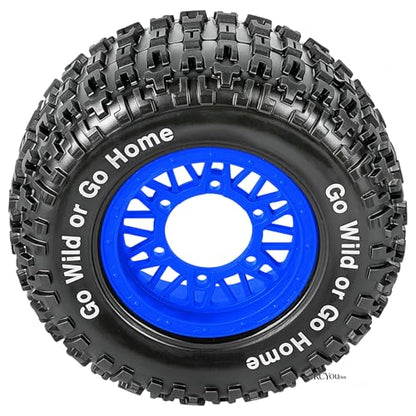 RC Wheels Tires Truck Tires 12mm/14mm/17mm Hex for 1/10 Slash 4×4 4WD 2WD/Axia1/Arrm a Senton/Redca t/Rc4w d,w/RC Wheels Hex Detachable Replace Running on Off-Road Tires,Navy Blue - color: Navy Blue- (Wheel Tires)