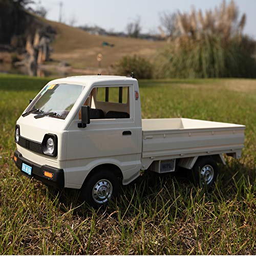 ARRIS WPL D12 1/10 RC Kei Truck RWD with 260 Brushed Motor RTR | JDM Style Mini Truck, Realistic Design, DIY Upgrade Ready, Street Driving Fun - style: WPL D12 White