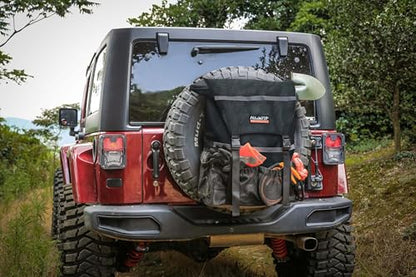 ALL-TOP Spare Tire Trash Bag, Heavy Duty Truck Tailgate Trash Bag, Cargo Storage Bag for Jeep, Truck, SUV or Car, Fit up to 40'' Tire (Carbon Black) - color: BLACK