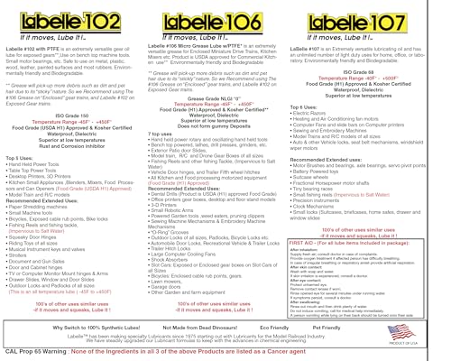 Labelle 1001 Lubricant 3-Pack | Model Trains (DCC HO/O), Slot Cars, RC Cars & Boats, 3D Printer Hobbyists, Small & Medium Electric Motors
