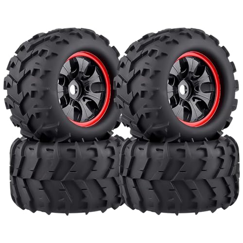 HobbyPark 3.2 PreGlued 17mm Hex RC Truck Wheels and Tires Set for 1/8 Scale Arrma Kraton 6s Notorious Traxxas Maxx Tmaxx E-Revo 2.0 3.3 HPI Savage Redcat Kaiju