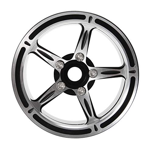 Aluminum Alloy 2.2" Beadlock Wheels/Rims for 1/10th RC Crawler Truck Car Axial Wraith-Pack of 4 (Silver+Black)