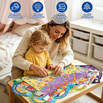 Elfew 6Pack Reusable Sticker Books for Toddlers 2-4 3-5 | 3D Puffy Stickers, 6 Themes, Waterproof, Mess-Free Sticker Activity Book, Travel Toys Birthday Gifts for Boys Girls - color: 3d Reusable Sticker Books