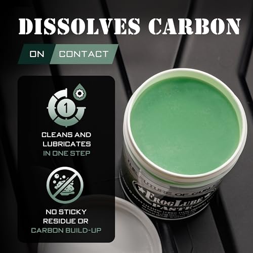 FrogLube Paste Gun Lubricant - Non Toxic Gun Grease - Lubricates & Protects | Minty Scent Gun Lube, Bonds to Metal & Prevents Carbon, Fouling, Lead, & Copper Build Up - Stays Cleaner Longer - size: 4oz