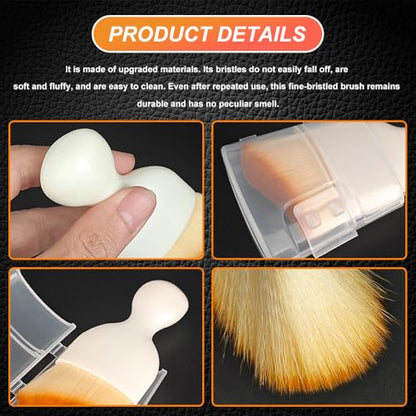 Car Interior Detailing Brush, Soft Bristle Car Interior Cleaning Tool, Auto Air Conditioning Outlet Cleaning Brush, Dusting Brush for Panel Air Vent Dashboard Leather (White with Cap) - color: White With Cap