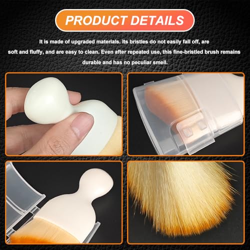 Car Interior Detailing Brush, Soft Bristle Car Interior Cleaning Tool, Auto Air Conditioning Outlet Cleaning Brush, Dusting Brush for Panel Air Vent Dashboard Leather (White) - color: White