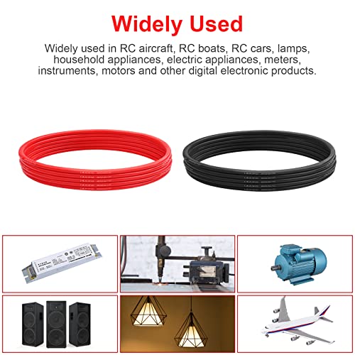 14 AWG Silicone Wire, 10 ft Red and 10 ft Black | Flexible fine-strand tinned copper cable with heat-resistant silicone insulation for batteries, RC and electronics wiring. - style: 14 AWG 10ft Red+10ft Black