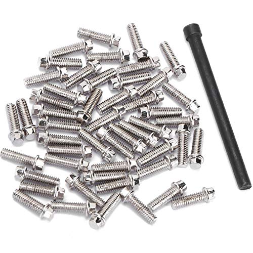 VGEBY RC Car Wheel Rims Screws Kit, Stainless Steel M2.5 50Pcs Durable Rust-Resistant Hub Lug Screws for 1/10 Scale RC Crawler Off-Road Vehicles, Hobbyists and Repair Enthusiasts