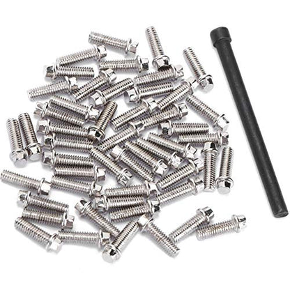 VGEBY RC Car Wheel Rims Screws Kit, Stainless Steel M2.5 50Pcs Durable Rust-Resistant Hub Lug Screws for 1/10 Scale RC Crawler Off-Road Vehicles, Hobbyists and Repair Enthusiasts