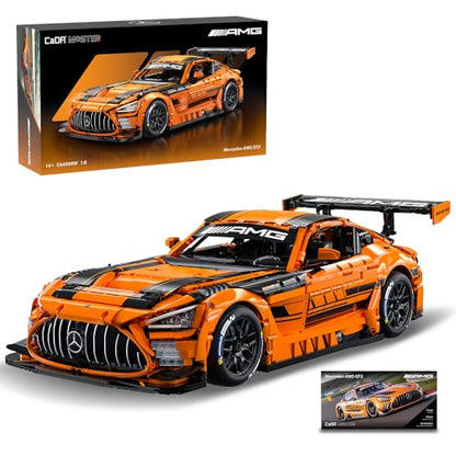 CaDA Master C64008W Mercedes-AMG GT3 Building Set,1:8 Scale – 5466 PCS Officially Licensed Supercar Model, Large Race Car Building Blocks Kit for Adults & Teens