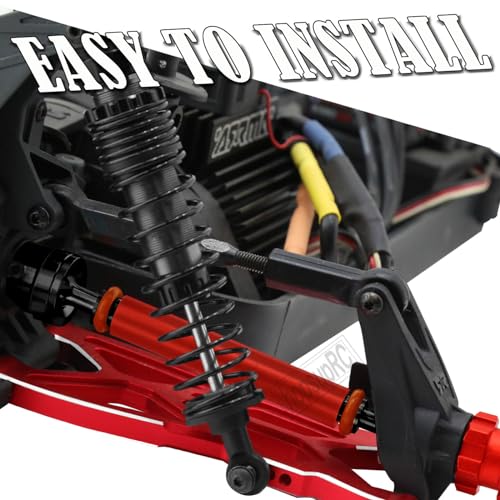 #45 Steel Front Rear Drive Shaft CVD Upgrades Parts for 1/10 Senton Granite 3s Blx&Mega550,Vortek 3s Blx,Stainless Driveshaft Axles Hops Up,#ARAC4041,Black with Red - color: Black With Red(4cvd)