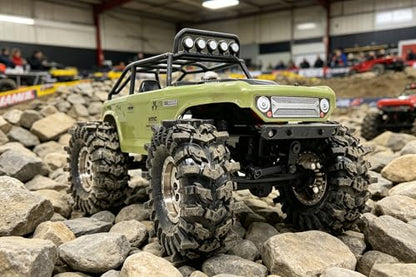 1.3" RC Crawler Tires - 72mm Batwings 4-Pack Fits TRX4M SCX24 | Super soft sticky mud tires with foam inserts, upgrade for 1/18 TRX4M High Trail & 1/24 micro off-road RC crawlers