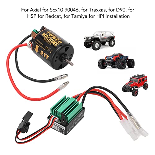 RC Brushed Motor, ESC Combo with 540 21T Brushed Motor 65A, 21T High with 65A ESC, for Ships