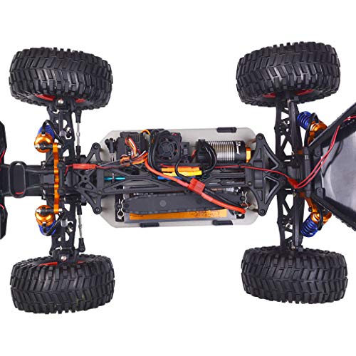 1/10 Scale 4WD RC Cars for Adults Brushless+Wheel，Max 43 MPH Off-Road Fast RC Cars (red) - color: Red