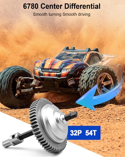 6780 Center Differential Complete Kit 32P 54T Fit for Traxxas 4x4 Hoss Slash Stampede Rustler Compatible with Select 4x4 Race Vehicle Remote Control Car Models