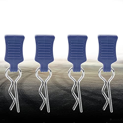 4pcs Universal RC Car Body Clips with Pull Tabs Pins for 1/8 1/10 /12 RC Car Shell Replacement Parts (Dark Blue) - color: Dark Blue
