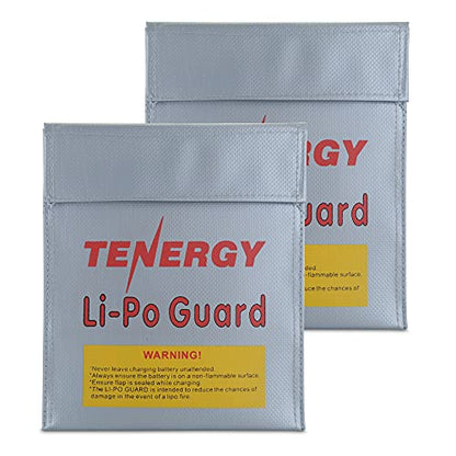 Tenergy 2 Pack Lipo Bags, Fire Retardant Lipo Battery Bag for Charging and Storage, 7x9inches - size: 2x Medium 7x9in