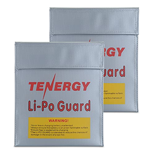 Tenergy 2 Pack Lipo Bags, Fire Retardant Lipo Battery Bag for Charging and Storage, 7x9inches - size: 2x Medium 7x9in