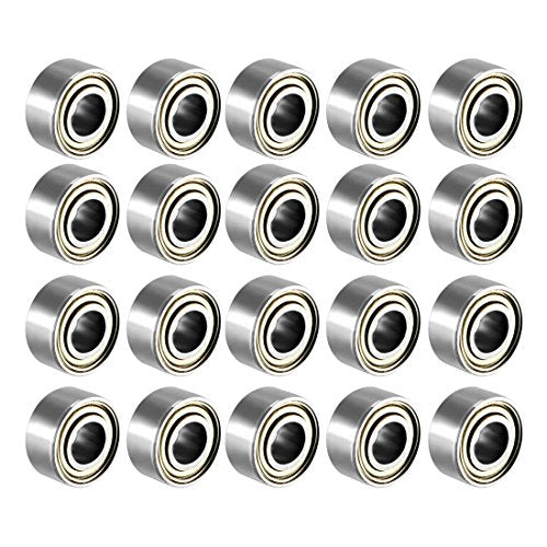 uxcell 685ZZ Ball Bearing 5mm x 11mm x 5mm Double Shielded 685-2Z Deep Groove Bearings, Carbon Steel (Pack of 20) - size: 5mmx11mmx5mm