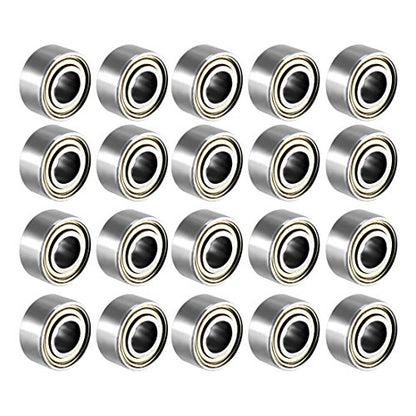 uxcell 685ZZ Ball Bearing 5mm x 11mm x 5mm Double Shielded 685-2Z Deep Groove Bearings, Carbon Steel (Pack of 20) - size: 5mmx11mmx5mm