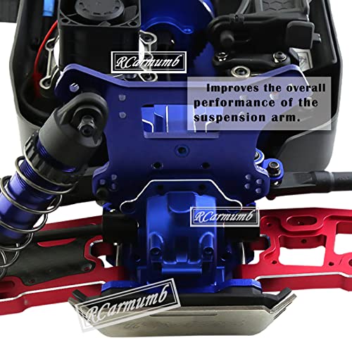Gear Box Upgrades Part for 1/8 Sledge 4WD,Aluminum Front Rear Universal Gear Box Housing, RC Gearbox Hops up for Sledge Monster Truck RC Car #95076-4,Replace #9529, Navy Blue（1 Set - color: Navy Blue- Gear Box