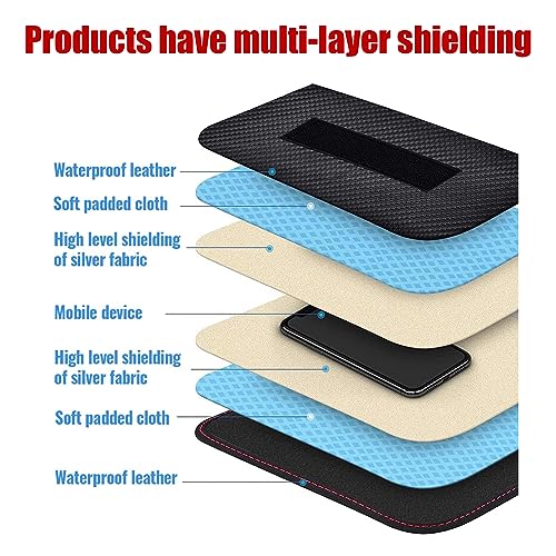 Kewucn 1 Pack Faraday Bag for Key Fob, RFID Signal Blocking Key Fob Protector and Anti-Hacking Faraday Cage, Carbon Fiber Anti-Theft Car Keys Faraday Pouch, Premium Car Key Safe Protector (Large) - size: Large (5.32×7.68 inches)