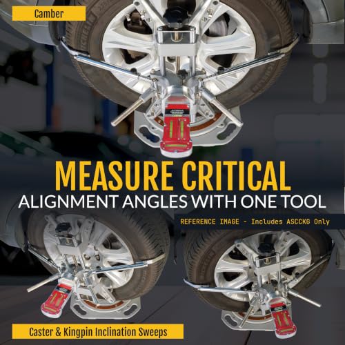AutoSolo Magnetic Camber Caster Kingpin Gauge 3-in-1 Car Alignment Tool - DIY Wheel Alignment Kit with Storage Case