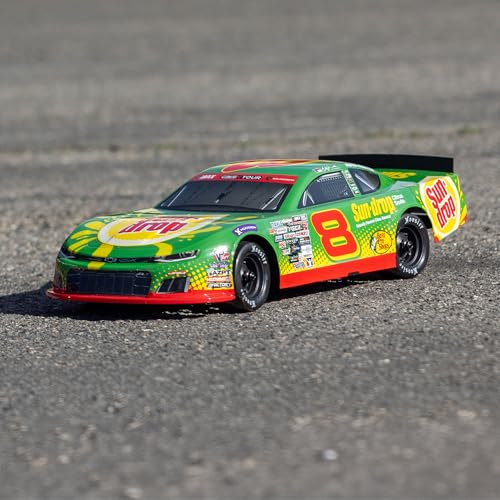 Losi 1/12 RC Racecar Dale Earnhardt Jr. No. 8 2025 Sun Drop Chevrolet ZL1 2S AWD On-Road (Battery & Charger Included), Green, LOS-3104T1 - color: Red