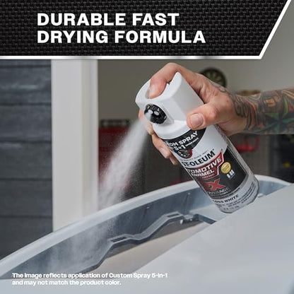 Rust-Oleum 2X Automotive Enamel 5-in-1 Spray Paint, Gloss White | Fast Dry, Adjustable Custom Spray Dial, Multi Surface (Metal, Wood, Plastic and More), Any Angle, Ultimate Coverage - color: Gloss White, size: 12 Ounce (Pack of 1)