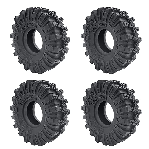 RCHUBAM 4PCS 1.0" Rubber Tires for 1/24 Axial SCX24 RC Crawler Upgrade Part | Crawler Tires,Tires for 90081 AXI00001 AXI00002 AXI00005 AXI00006