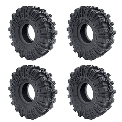 RCHUBAM 4PCS 1.0" Rubber Tires for 1/24 Axial SCX24 RC Crawler Upgrade Part | Crawler Tires,Tires for 90081 AXI00001 AXI00002 AXI00005 AXI00006