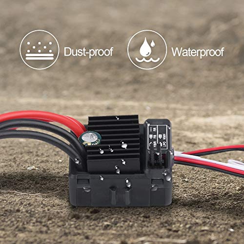 60A ESC Brushed, RC Car ESC Brushed Durable Brushed ESC, Dustproof 1060 60A for RC Car Monster