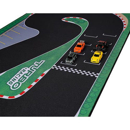 SPEEDY BEE Turbo Racing 1:76 RC Drift Car Race Track Mat: Portable Rubber 950x500mm Entry-Level Racing Track for Turbo Racing C64 C75 C73 C65 C72 Mini RC Drift Cars